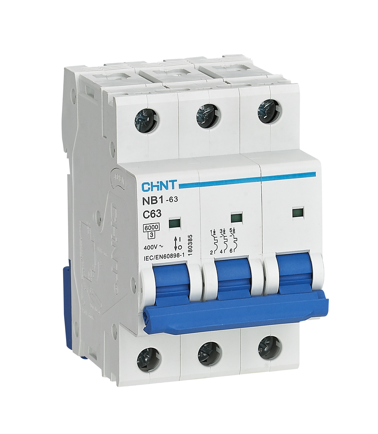 NB1-63 C63 3P-MCB کلید مینیاتوری سه پل۵۰ آمپر CHINT - Image 1