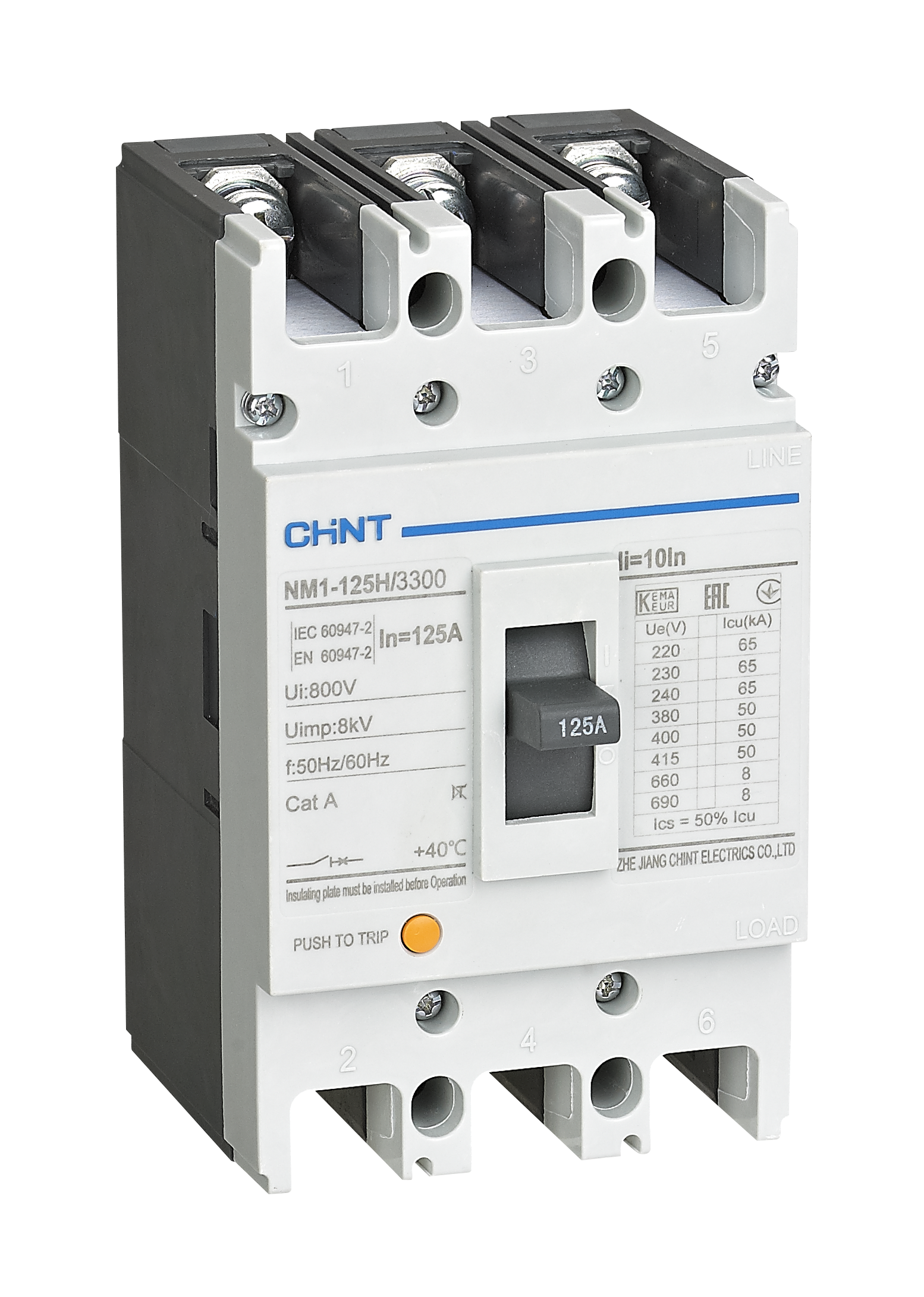 NM1-125H-3300-MCCB کلید اتوماتیک 1250 آمپر فیکس CHINT - Image 1